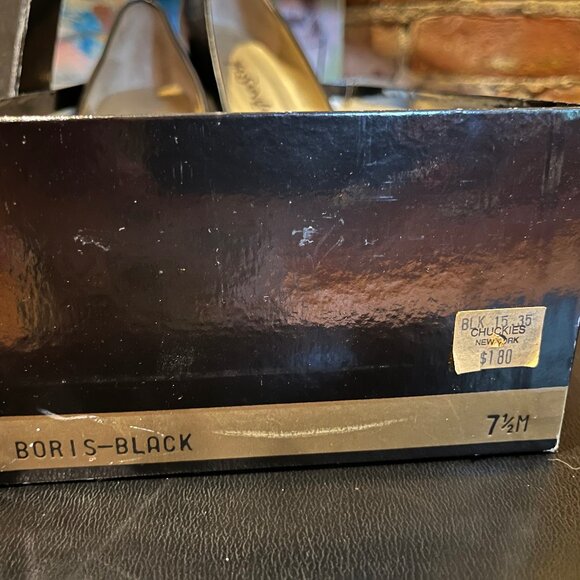 Vintage Yves Saint Laurent Boris Black stacked heel - Picture 6 of 6